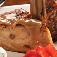 Sweet Surrender Bread Pudding · Delicious slices of Bread Pudding drizzled with Jack Daniel's Sauce