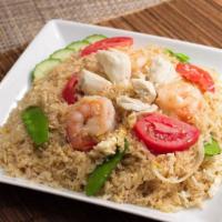 Crab & Shrimp Fried Rice (Special) · Jasmine rice tossed with scrambled eggs, crab meat, shrimps, tomatoes, onions, snow peas sea...