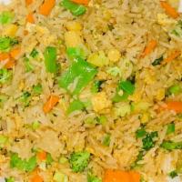 Fried Rice W/ Vegetable · Vegetarian Diet, Fried Rice with Broccoli, Snow Beas, Carrot, Baby Corn, Onion