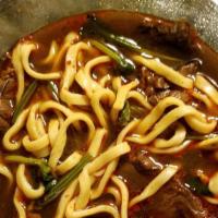 Noodle Soup With Beef · Hot and spicy.