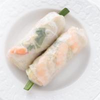 Gợi Cuốn - Summer Rolls (2 Rolls) · Fresh roll with shrimp, pork, vermicelli, bean sprouts, mints, shredded lettuce with peanut ...