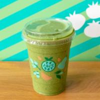 Green Goddess · kale, spinach, celery, coconut water, coconut meat, chia, apples, flax seeds, dates, and aga...
