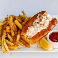 Lobster Roll · Comes tossed in a cucumber and scallion mayo. Served with shredded lettuce on Brioche bun.