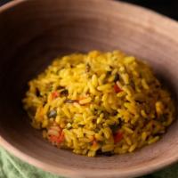 Fragrant Rice · South African-style long grain and wild rice with corn, bell peppers, cilantro and onions se...