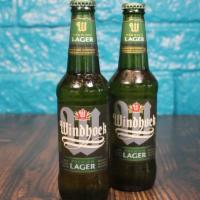 Windhoek Lager  (Bottle) · Windhoek Lager is brewed in South Africa using extra Hallertauer hops that provides for a co...