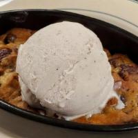 Skillet Dessert · chocolate chip cookie or brownie baked in our pizza oven and served with Nadamoo! Vanilla