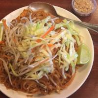 Pad Thai Noodle · Hot & Spicy. Favorite. Traditional Thai style noodle dish. Rice noodle stir fry with red oni...
