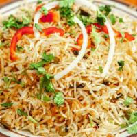 Vegetable Biryani · Basmati rice with fresh vegetables cooked with nuts, herbs, spices, and seasonings