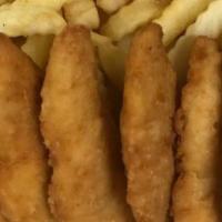 6 Piece Chicken Tenders With French Fries · 