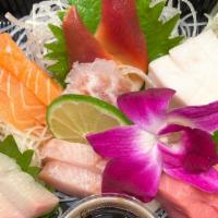 Sashimi Moriawase (18) · Assorted sliced fresh raw fish.