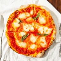 Margherita Pizza · Tomato sauce, basil, olive oil and fresh mozzarella.