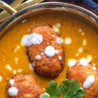 Malai Kofta · Soft croquette made with homemade cheese potatoes simmered in creamy sauce