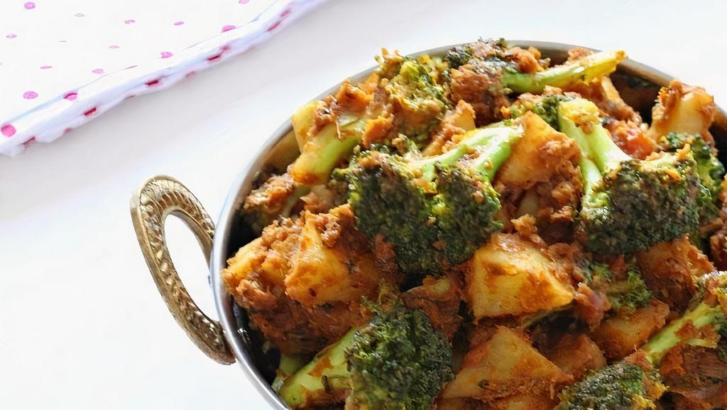 Aloo Broccoli · Broccoli and potato cooked with Indian spices.