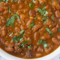 Kidney Beans Masala (Vegan) · Red kidney beans cooked with ginger, garlic, tomato and onion based sauce.