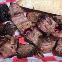 Burnt Ends Platter · Over a half pound of KC's Best Burnt Ends with two side options.
