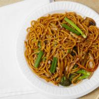 Vegetable Lo Mein · No rice and soft noodles.