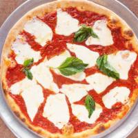 Margherita Pizza · Marinara sauce with fresh mozzarella, basil and olive oil.