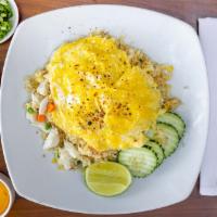Crab Fried Rice · Jasmine rice stir-fried with egg, crab meat, peas, carrots, and scallion. fried rice dishes ...