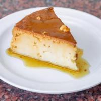 Flan · A sweet type of custard made with our secret mix of Milk, Vanilla, Eggs drizzled with Syrup ...