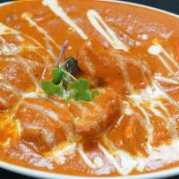 Murg Tikka Masala · Chicken breast grilled in tandoor and cooked in creamy onion, bell pepper tomato sauce