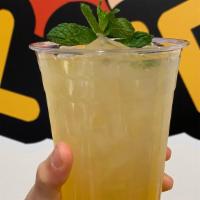 Peach Mint Lemonade · Peach & Mint Tea mixed with Lemonade