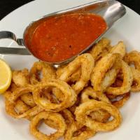 Fried Calamari · Plain with a side of marinara or tossed in Buffalo or Thai Chili.