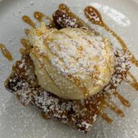 Celine’S Bread Pudding · Our warm raisin filled, sweet & delicious dessert topped with vanilla ice cream & caramel sa...