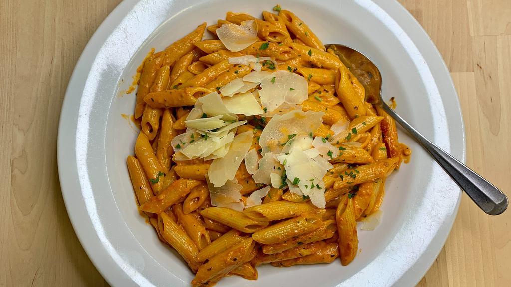 Penne In Vodka Sauce · Tossed in our homemade vodka sauce.