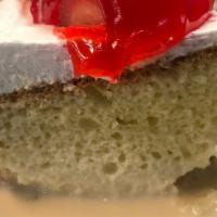 Tres Leches Cake · Sponge cake soaked in three diffrent Milks