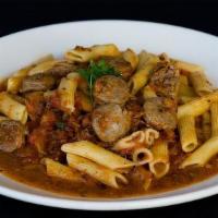 Italian Penne · Served with fresh tomatoes, basil Italian sauce and sausage
