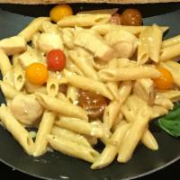 Chicken Alfredo · Linguini tossed with homemade Alfredo sauce and chicken.