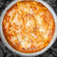 Baked Ziti · With marinara sauce, ricotta cheese, melted mozzarella cheese, and topped with shredded parm...
