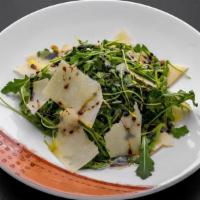 Rocket Salad · Parmesan shaves, balsamic reduction