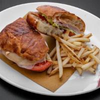 Ham And Cheese Panini · provolone, lettuce, tomato, chipotle mayo