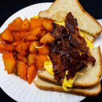 Home Fries, Bacon, Egg & Cheese · 