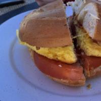Classic Breakfast Sandwich · Egg, bacon, Cheddar on sourdough.