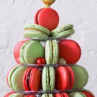 Build Your Own Medium Pyramid · 1st layer (4 macarons), 2nd layer (8 macarons), 3rd layer (13 macarons), 4th layer (15 macar...
