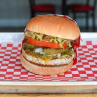 Turkey Burger* · Turkey Burger: 1/3lb Patty Topped with. Lettuce, Tomatoes, Onions, Pickles, Relish, Mayo and...