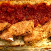 Chicken Parm Sandwich · Fresh marinara sauce, provolone and Parmesan cheese.