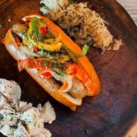 Bratwurst · House-made brats served on a bun and topped with grilled onions and bell peppers, all wursts...