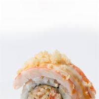Krunchtime Fitness Roll · Lobster with crunch and avocado top with crab and shrimp with special sauce.