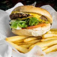 8 Oz. Jumbo Cheeseburger · Grilled or fried patty with cheese cooked to order.