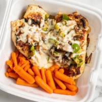 Monterey Chicken · Chicken breast with grilled onions, green peppers and mushrooms topped with mozzarella chees...