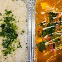 Family-Style Paneer Tikka Masala + Basmati Rice (Vegetarian) · Serves 4-5. Cubes of Paneer, simmered in the popular Tikka Masala Sauce. Great for Vegetaria...