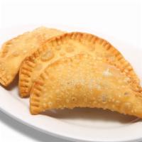 Chicken Empanada #1 · Fried pastry stuffed with chicken, potatoes and mix vegetables.