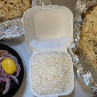 Chicken Box  · One chicken curry, One veggie, basmati rice, naan