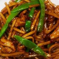 Hunan Diamond Chicken · Spicy. Shredded chicken sautéed with shredded snow peas, bamboo shoots in chef's spicy sauce.