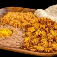 Chorizo Plate · egg and chorizo. Served with rice and beans.

Consuming raw or undercooked meats, poultry, s...