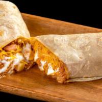 Texas Burrito · Shredded chicken, potato, sour cream, cheese.