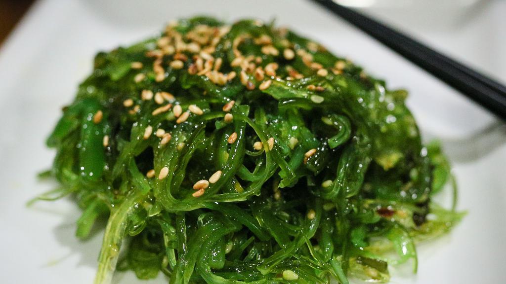 Seaweed Salad · Marinated seaweed tossed with roasted sesame seed and sesame oil.